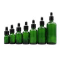 Green Frosted Glass 10ml Essential Oil Bottle with Metal Dropper Cap